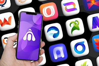 design modern app icon logo for ios and android