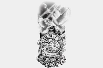 create custom tattoo for sleeve or back