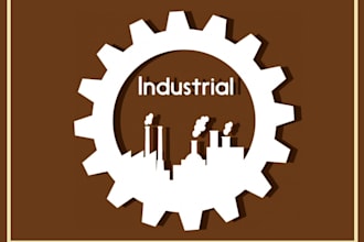 do modern industrial logo design for any industry