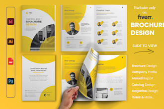 design your business brochure, company profile, annual report, booklet, catalog