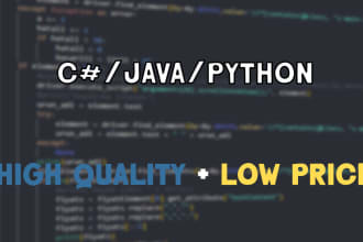 do program,i can use c sharp,java and python