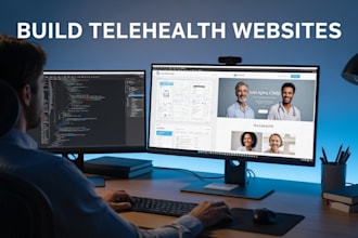 build hipaa secure telehealth website for anti aging longevity clinics