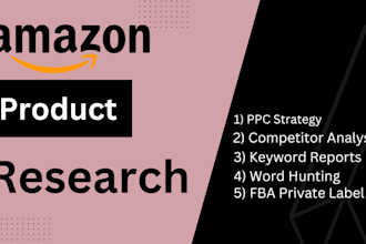 do amazon product hunting ,research for amazon fba