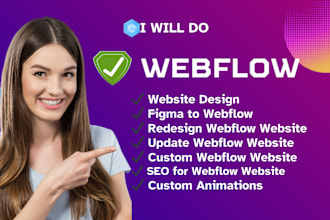 design, redesign, or update webflow website