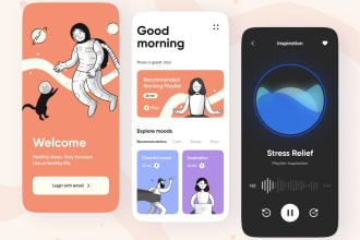 develop a meditation app with guided meditations, yoga app, relaxation app