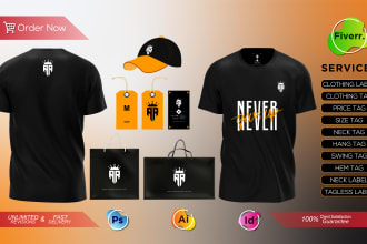 design t shirt, clothing tag, shirt tag, hang tag, and label
