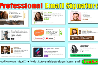 create a clickable email signature outlook signature HTML email signature