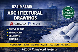 do architectural drawings in autocad and revit floor plans sections elevations