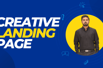 design a creative landing page