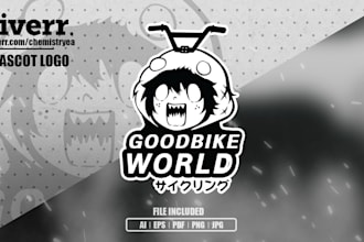 design cute anime logo mascot for your brand