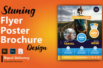 do urgent sales flyer design, brochure and creative poster in all format