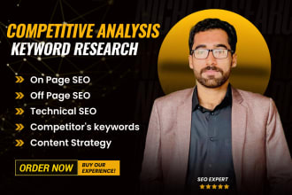 do profitable SEO keyword research and competitor analysis with content strategy