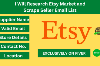 research etsy market and scrape seller email list