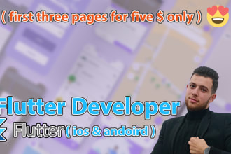develop a custom flutter mobile app for android and ios
