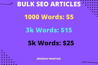 write bulk SEO articles and blog posts