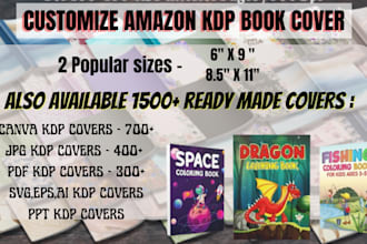 design amazon KDP cover, low content book cover in canva