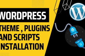 install wordpress theme, elementor pro, wp rocket, and import demo content