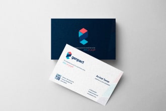 do modern, minimalist, business card and logo design