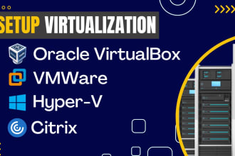 setup virtualization, vmware oracle box hyperv citrix into your server pc laptop