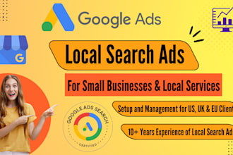 setup google search ads for local business and local services