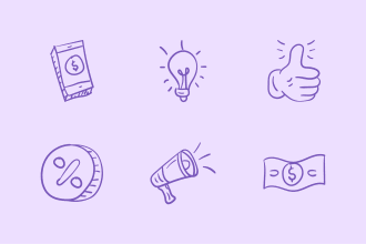 create vector colored outline icons or icon set