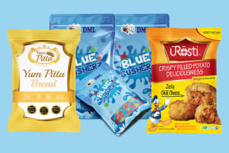 do product packaging and food packaging label design