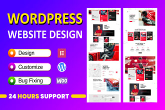 develop modern responsive wordpress website design or elementor website