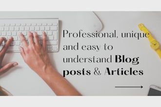 write professional blog posts and articles
