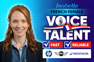 record a professional french female voice over