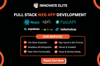 build full stack web apps or saas platforms with react, nodejs, or fastapi