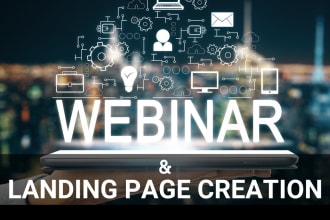 setup or fix webinar and landingpage