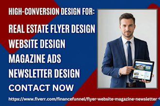 design real estate flyer website magazine ads banner brochure leads generation