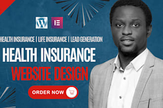design health insurance website, life insurance website or landing page