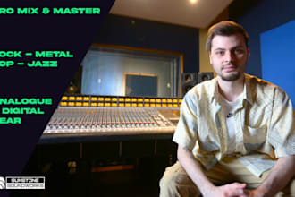 professionally mix and master your song with analog gears