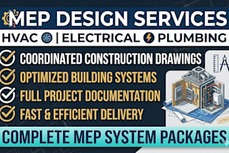 design mep hvac electrical plumbing and grading plans