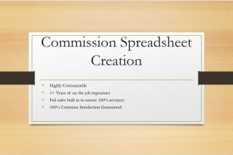 create a customizable commission spreadsheet for your business