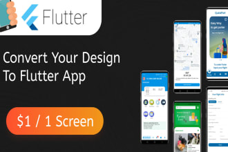 slicing or convert your design or figma to flutter app