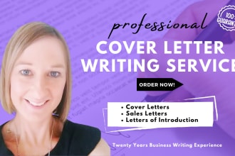 write your cover letter for job or company introduction