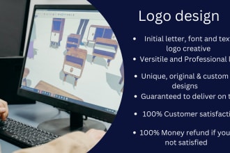 do professional initial letter and text logo for your business, blog, and site
