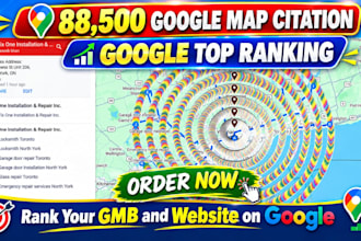 create 88,500 google maps SEO citations for gmb ranking