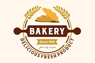 give creative bakery logo design with new concepts