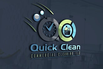 give creative cleaning logo design with new concepts
