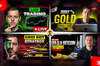 design viral crypto and finance youtube thumbnails for trading channels
