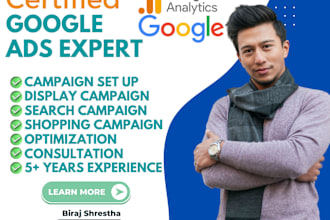 set up and manage google ads adwords PPC to improve sales