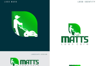 create a landscape, agriculture and grass or lawn care logo