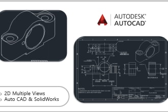 do 2d engineering drawings using autocad and solidworks