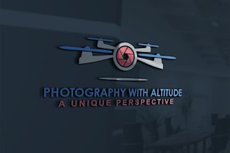 do modern photography camera drone and 3d logo design