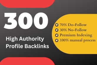 build 300 high da dr profile backlinks for google ranking