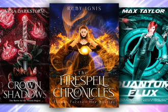design fantasy book cover, paperback cover, or kindle cover