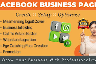 create, fix, design and promote facebook business page